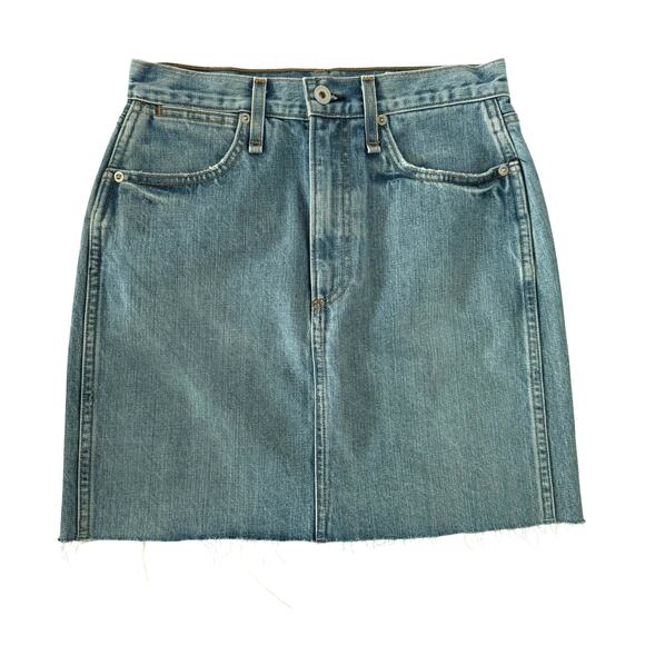 Rag & Bone Blue Denim Mini Skirt Size 25 - Picture 7 of 10